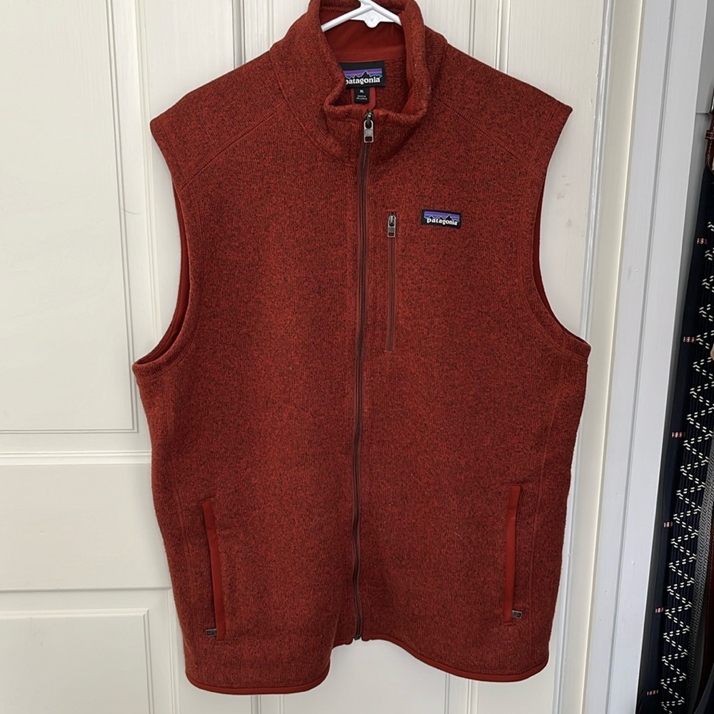 Patagonia Better Sweater Fleece Vest Rust Orange Extra Large